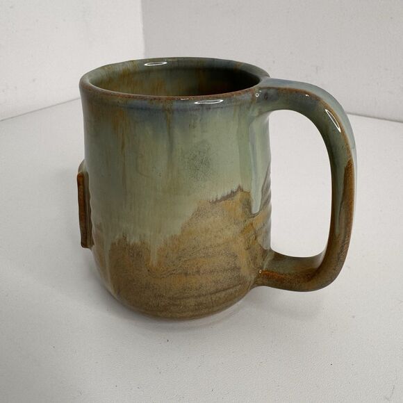 Shearwater Pottery mug Cup Mississippi Prairie Green Glaze Peter Anderson 2012 - Picture 1 of 9